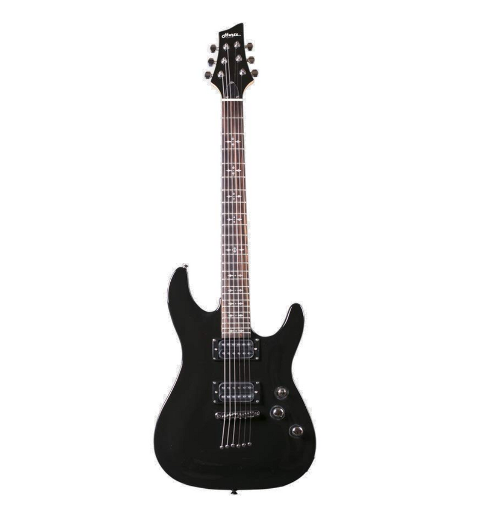 Hertz HZ-J200 Black 24 Jumbo Frets Electric Guitar