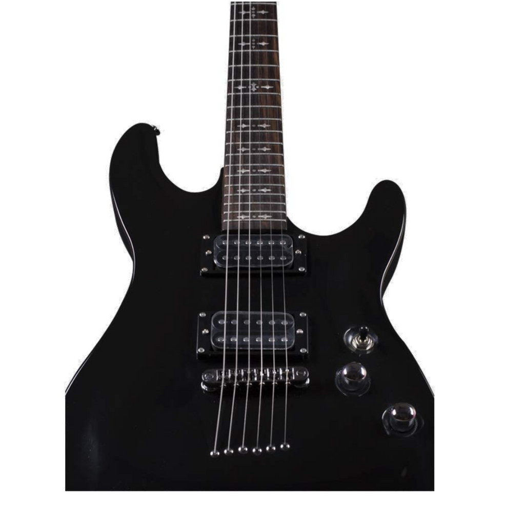 Hertz HZ-J200 Black 24 Jumbo Frets Electric Guitar