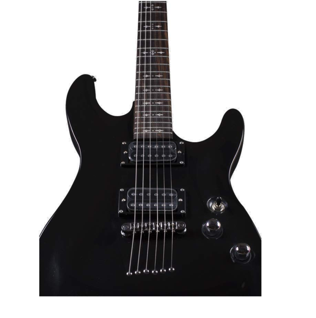 Hertz HZ-J200 Black 24 Jumbo Frets Electric Guitar