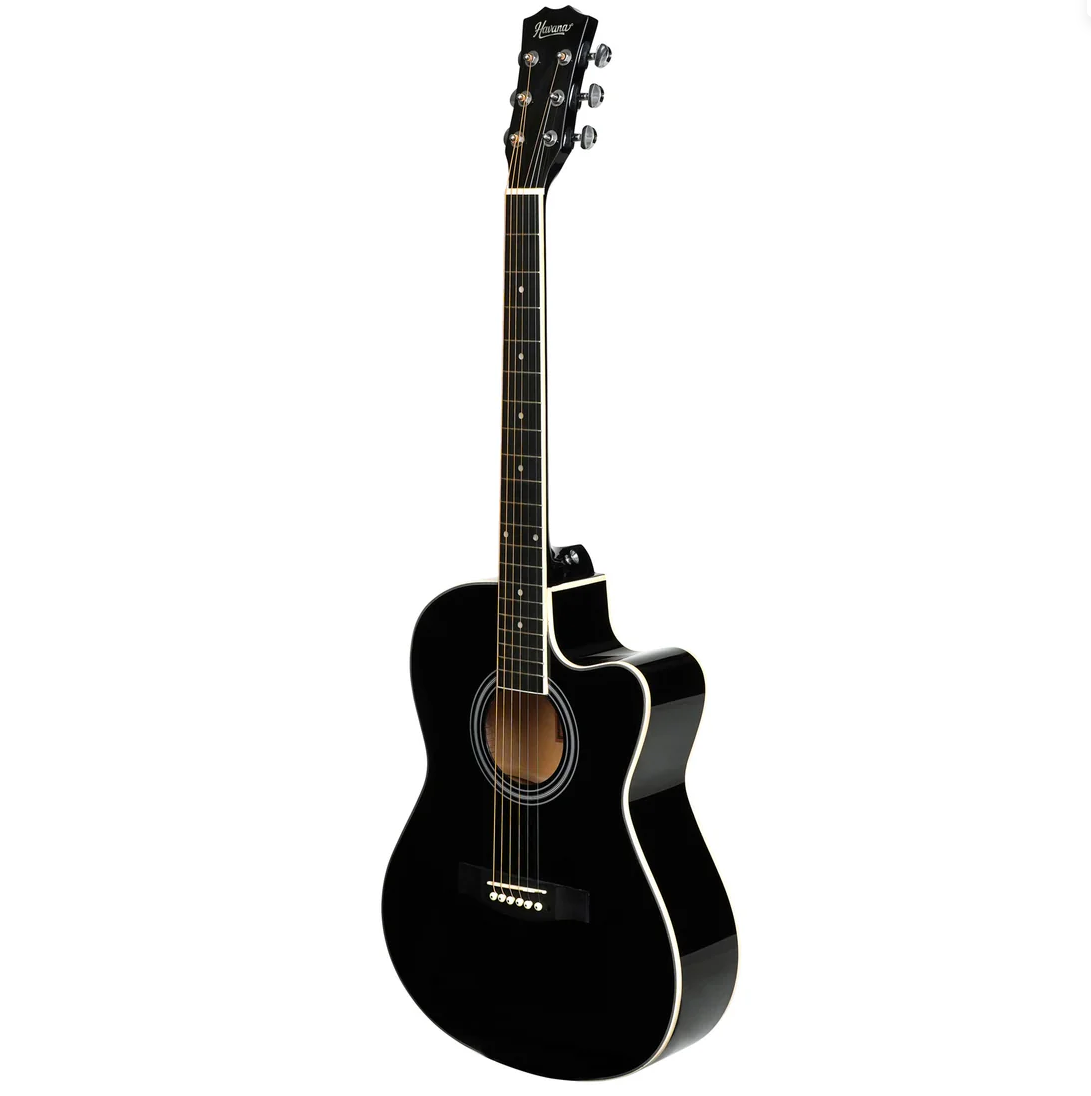 HAVANA CUTWAY ACOUSTIC GUITAR - 39" HAC-39BLK