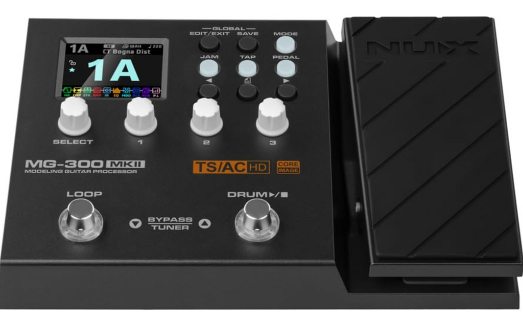 NUX MG-300 MKII Multi Effects Pedal, 36 IRs, 27 AMPs, 45 Effects, Versatile I/O, Live Streaming