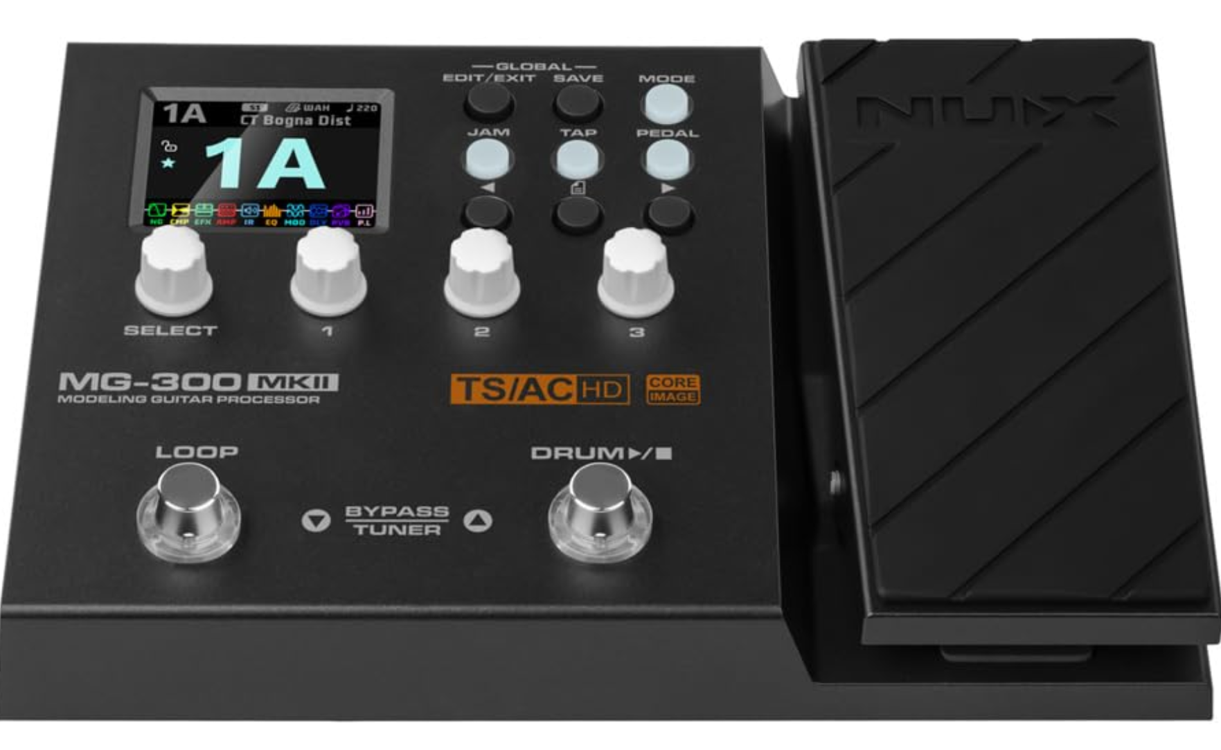 NUX MG-300 MKII Multi Effects Pedal, 36 IRs, 27 AMPs, 45 Effects, Versatile I/O, Live Streaming