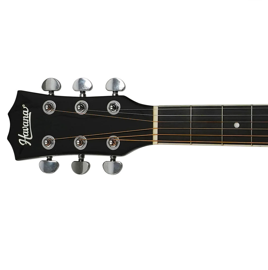 HAVANA CUTWAY ACOUSTIC GUITAR - 39" HAC-39BLK