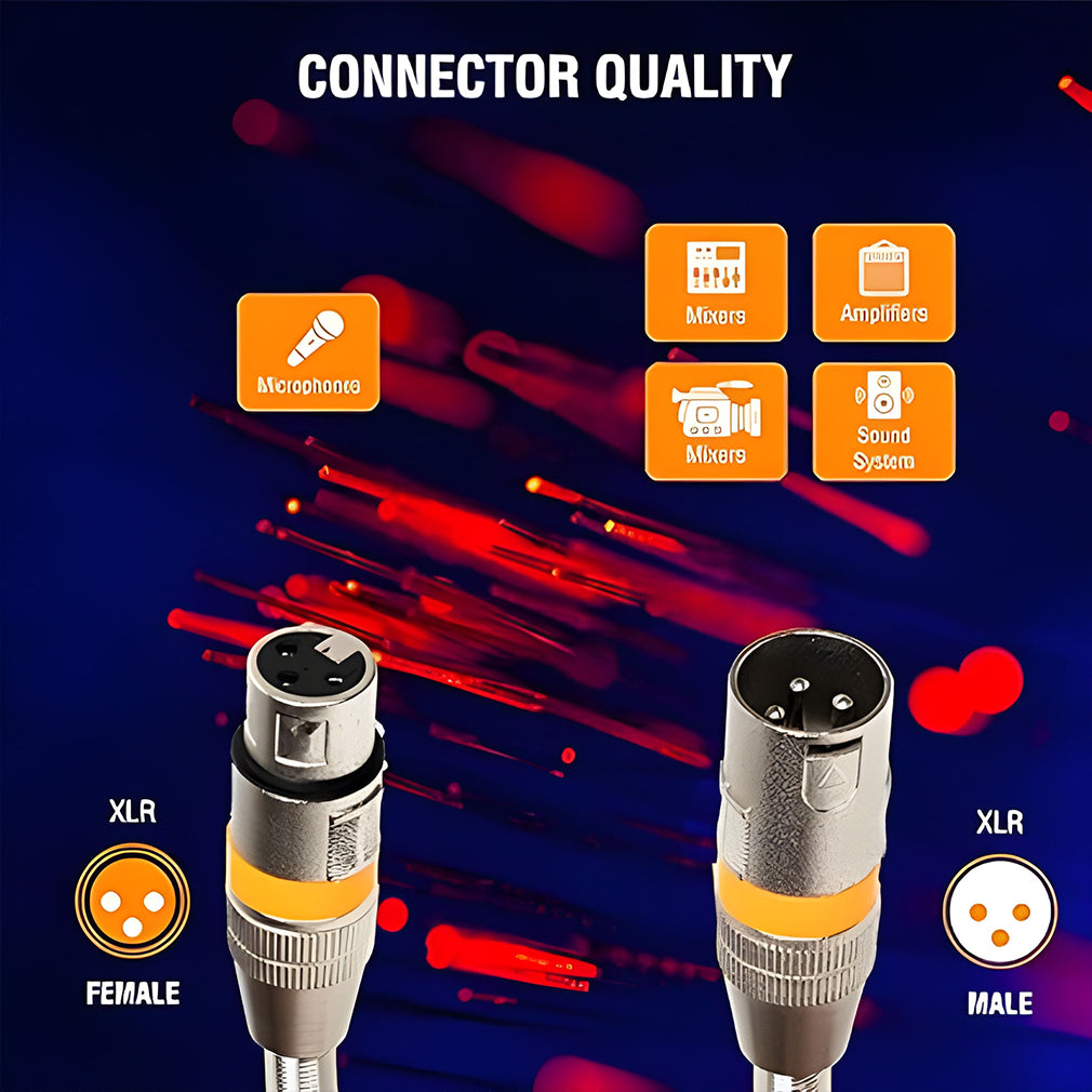 DIGIMORE MICROPHONE 6 METER XLR 3 PIN CANNON M/F CABLE D-100 XLR